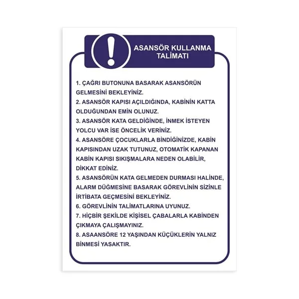 Asansör Uyarı Levhaları: Hangileri Zorunlu, Nereye Asılır?
